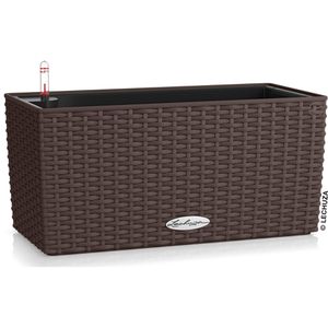 Lechuza BALCONERA Cottage 40 Blumenkasten, mokka, 40 x 19 x 19cm, aus Kunststoff, mit Wasserspeicher