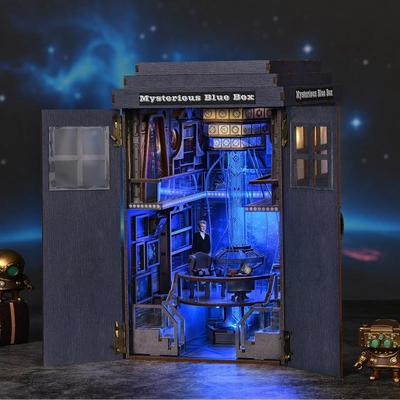 Inspired Finds Doctor Who TARDIS Book Nook Kit 3D DIY Wooden Puzzle Bookshelf Insert & Handmade Model Decoration doctor Who
