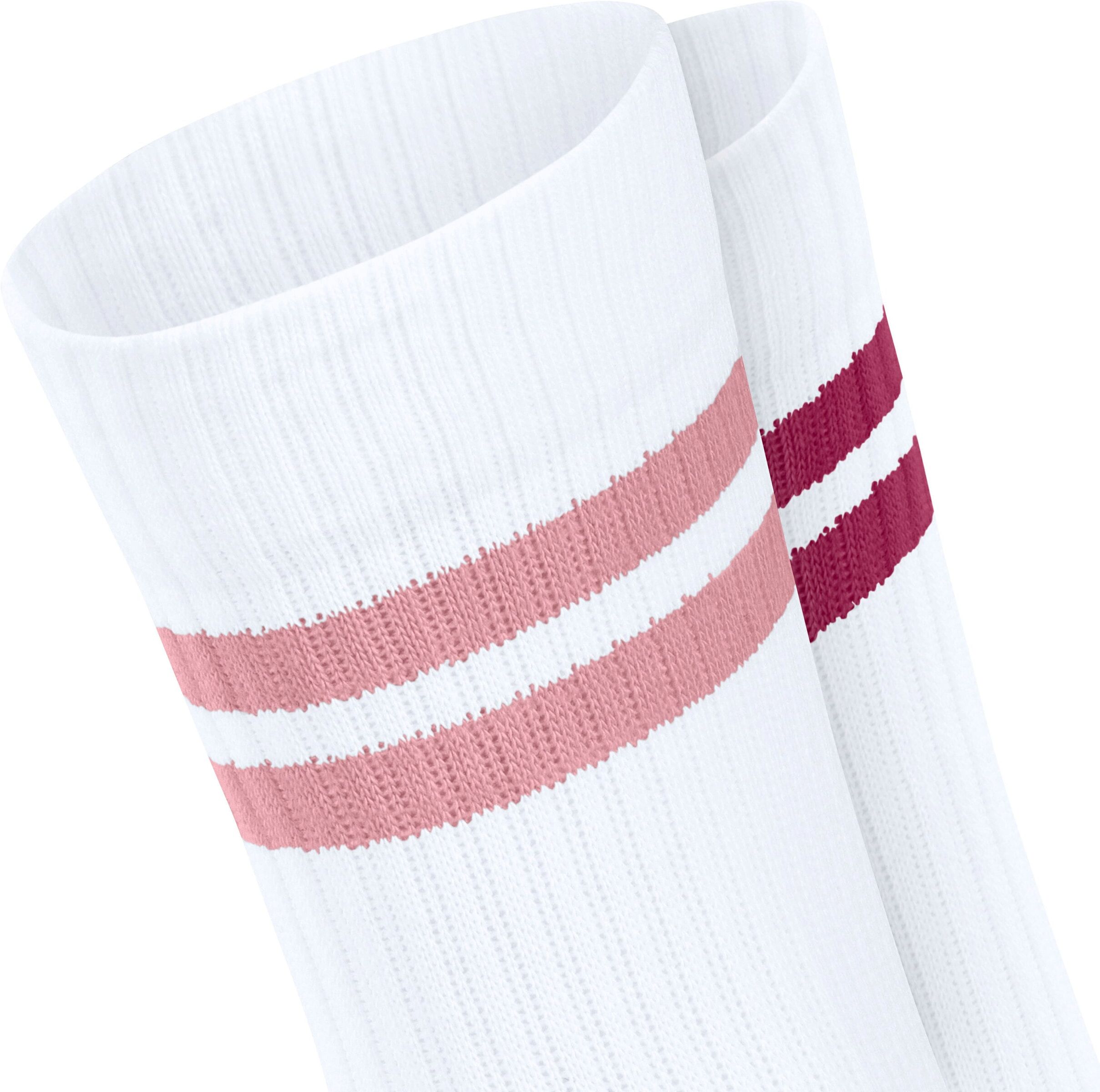 Tennissocken ESPRIT "Tennis Stripe", Damen, Gr. 35-38, weiss (weiß), Baumwollmischung, gestreift, normal, Socken Tennissocken, mit Kontraststreifen, sportliches Design, perfekte Passform weiß 35-38