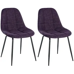 CLP 2er Set Stuhl Tom Stoff   Farbe: lila, Material: Stoff