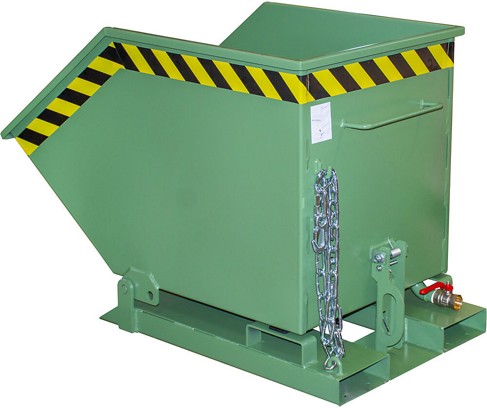 Späne-Kippmulde, Volumen 250 Liter, resedagrün eurokraft pro