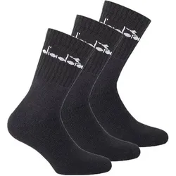 DIADORA Diadora Unisex Tennissocken - 3er Pack, Logo, Größe 39-42 in Schwarz Schwarz