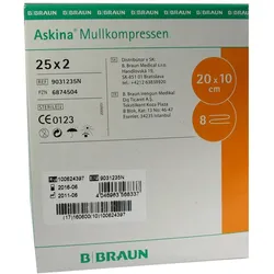 Askina Mullkompressen 10x20 cm steril 25X2 St