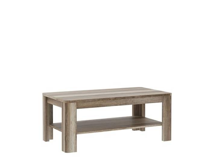 möbelando Couchtisch >TIZANO< Ablage, in Eiche Antik Dekor - 110x45x60cm (BxHxT)