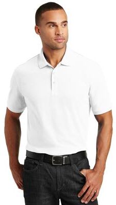 Port Authority K100 Core Classic Pique Polo Shirt in White size 6XL   Cotton/Polyester Blend