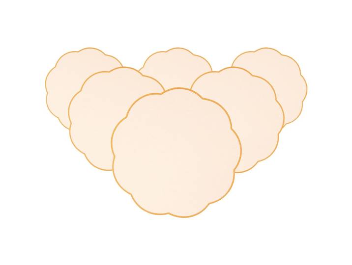 Platzset VILLEROY & BOCH Platzsets Fleur Accessoires ø 40 cm 6er Set gelb , gelb, B:40cm H:2mm L:40cm Ø:40cm, Platzsets, Platzset, waschbar bei 30 Grad C