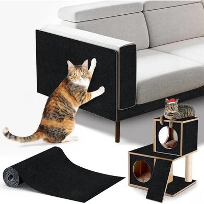 Uplift Picks Self Adhesive Cat Scratch Carpet Sofa Protector For DIY Furniture Scratch Protection black 30x100 Cm