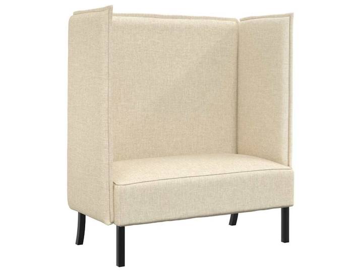 vidaXL Sofa Hoher Rücken Sofa 101cm Creme Stoff, 1 Teile