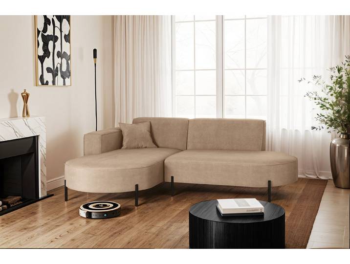 Kaiser Möbel Ecksofa Sofa L-Form Designer Modena Rein stoff Noel, Quelle, Poso