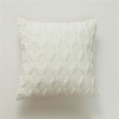 Perfect Picks Market "Velvet Soft Decorative Pillow Cover For Sofa, Bedroom & Cozy Living Room Decor white 17.72"" 17.72"" Inches"