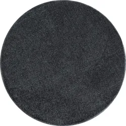 TEPPICH Kurzflor MAIN in Grau, einfarbig, Ø 120 cm