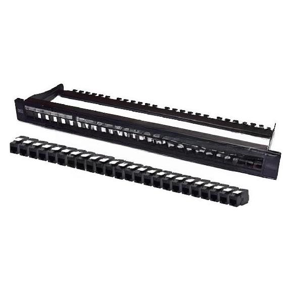 WP Rack & Cabling Wp Europe 1U Panel mit 24 Rj45u (CAT6, 0.15 m) (WPC-PAN-6UP-24)