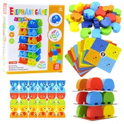 Familien-Arcade-Spiel Elephant Tower Stacking 45-tlg.