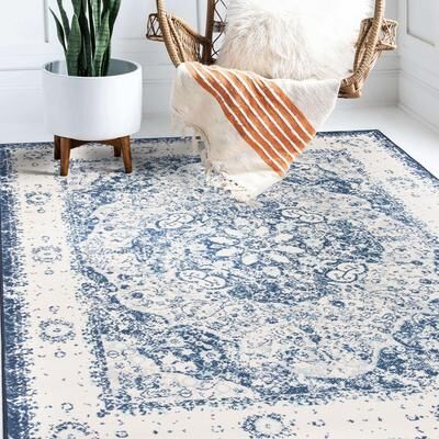 World Rug Gallery Vintage Oriental Distressed Medallion Rug