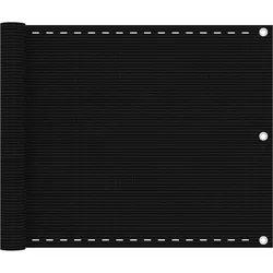 Helloshop26 - Balkon-Sichtschutz 75 x 500 cm schwarzes HDPE 02_0010272