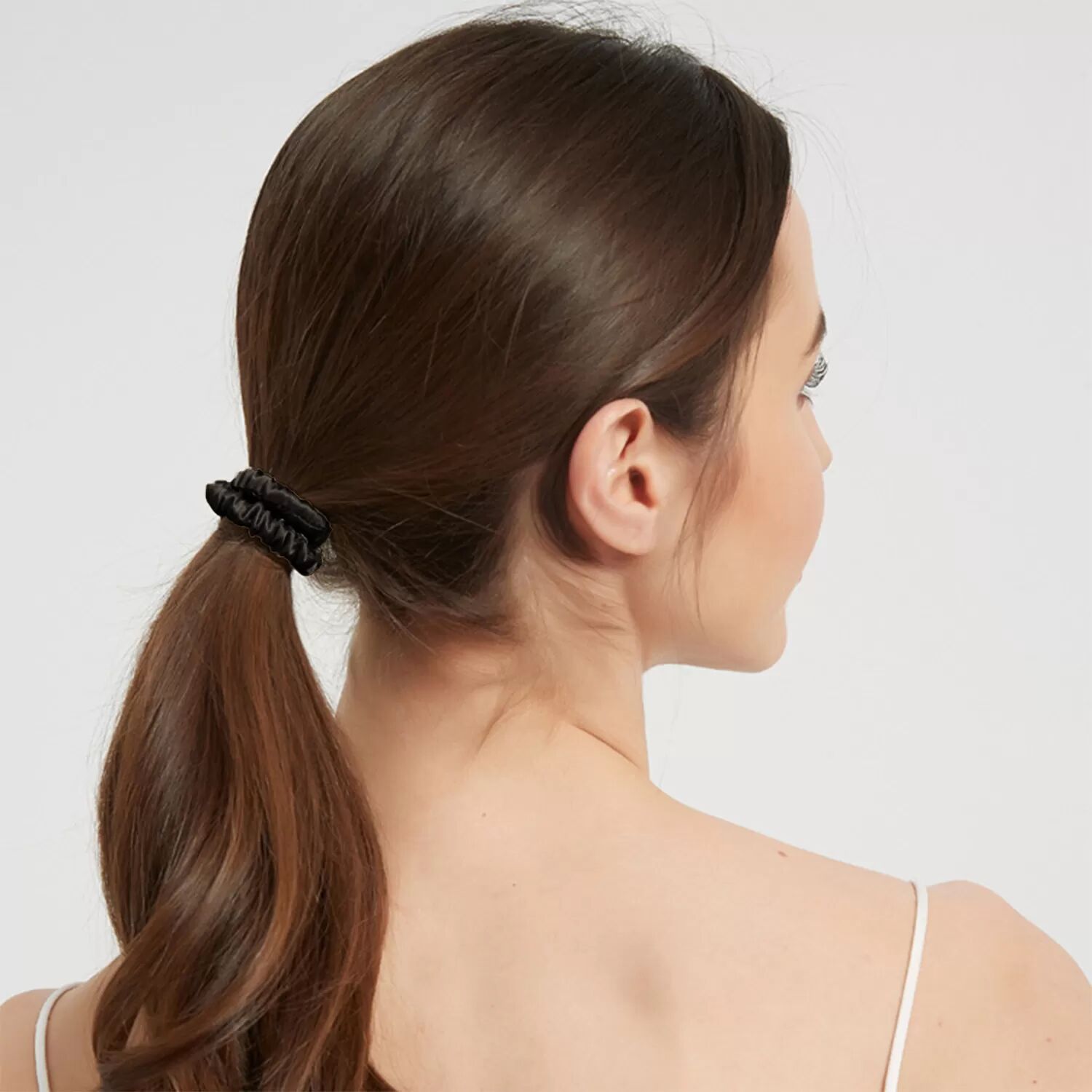 INF 2er-Pack Haargummis aus reiner seide für Damen Schwarz