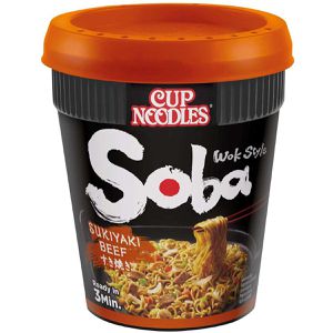Nissin Fertiggericht Soba, Sukiyaki Beef, je 89g, 8 Stück