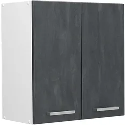 Vicco Hängeschrank R-Line Schwarz Beton Weiß 60 cm