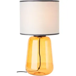 Brilliant, Tischlampe, Hydra Tischleuchte 56cm grau/gelb Glas/Textil Schnurzwischenschalter (E27)