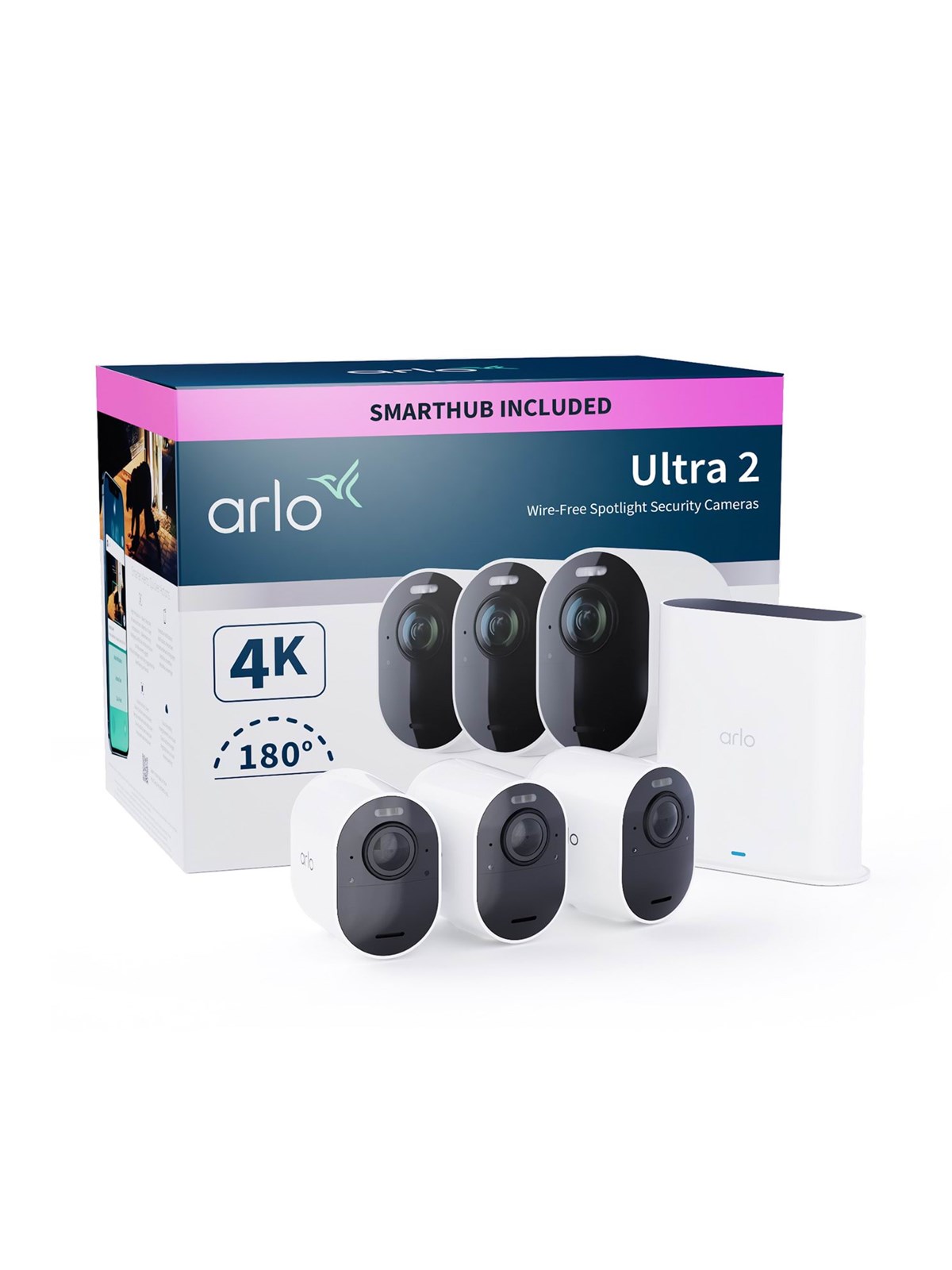 Arlo Ultra 2 4K UHD Wire-Free Security Camera System - 3 Cameras