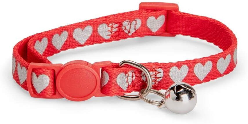 Basic Cat Reflective Lovely Halsband Röd