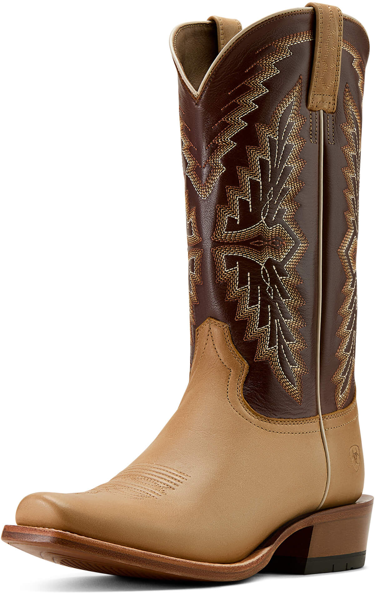 Men's Futurity Showman Cowboy Boots in Flaxen Tan Enduring Chocolate, Size: 8 EE / Wide by Ariat