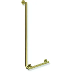 HEWI Winkelgriff System 900, Edelstahl PVD Gold glänzend, waagerecht 500 mm, senkrecht 1000 mm, rechts, inkl. Befestigungsmaterial