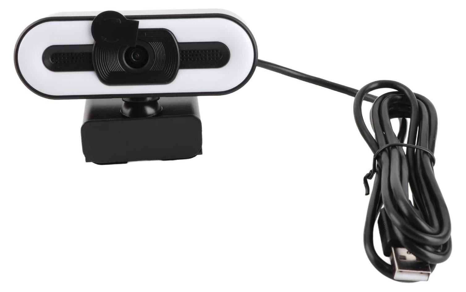 Garosa 4K USB-webcam met ingebouwde microfoon en verlichting voor live-uitzendingen en videoconferenties