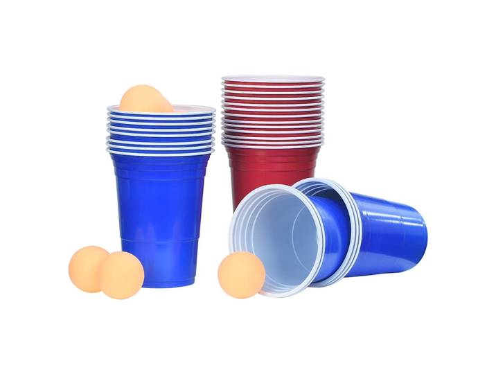 vidaXL Beer-Pong Set 0,5 L Kunststoff