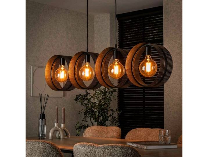 Liadomo Pendelleuchte Antares 4-flammig, Mesh-Metall, Industried