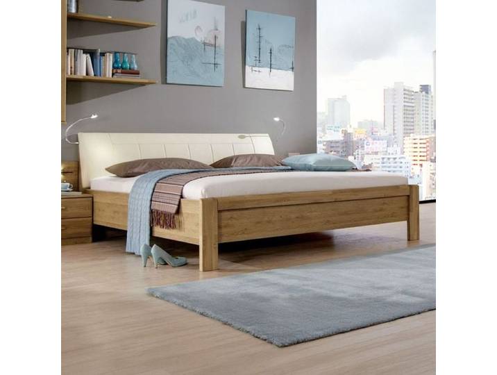 Bett Taras Komfort Eiche teilmassiv 160x200cm höhenverstellbar