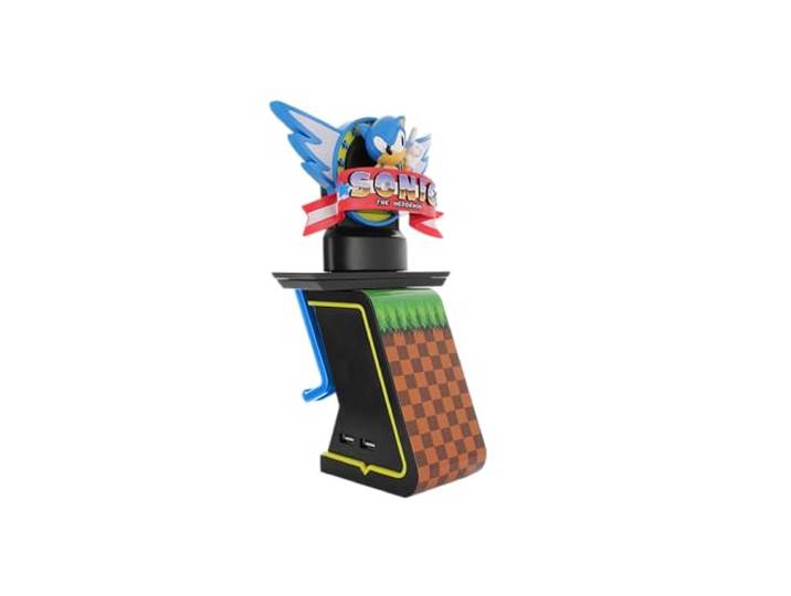Cable Guys Sonic the Hedgehog Cable Guys Light Up Ikon Gaming Accessories Holder & Phone Holder for Most Controller (Xbox, Play Station, Nintendo Switch) & Phone