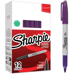 Sharpie Fein Permanent Marker Rundspitze Lila 12er Faltschachtel