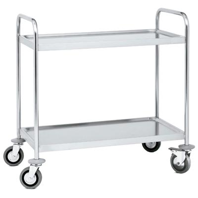 Wagen mit regalen 2 regale max. belastung 200 kg - 1000x600x950 mm - 92040620 Eurast