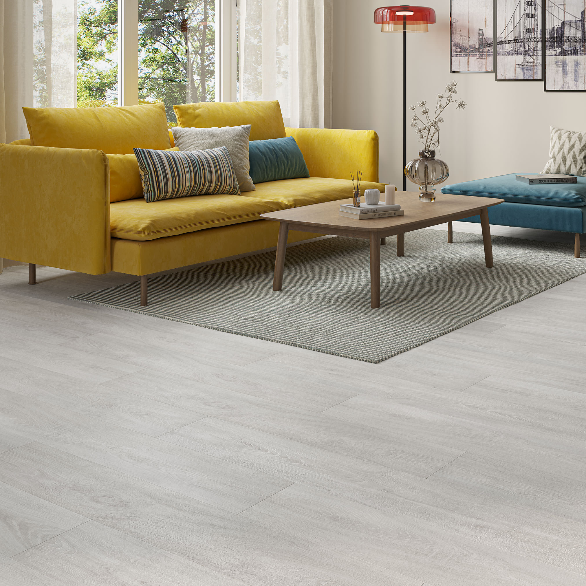 Luxury Flooring 41.99m² - Vista 8mm Misty Oak Laminate Flooring - Water Resistant