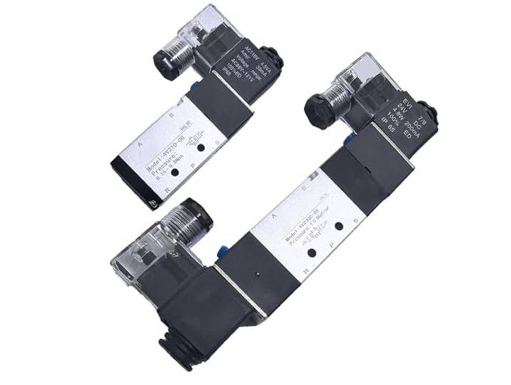 Pneumatisches Ventil 5/2 5/3 Luft Elektromagnetische AC110V Magnetventile Controller 4V210-08 4V220-08 4V330C-10 1St(4V430P-15)