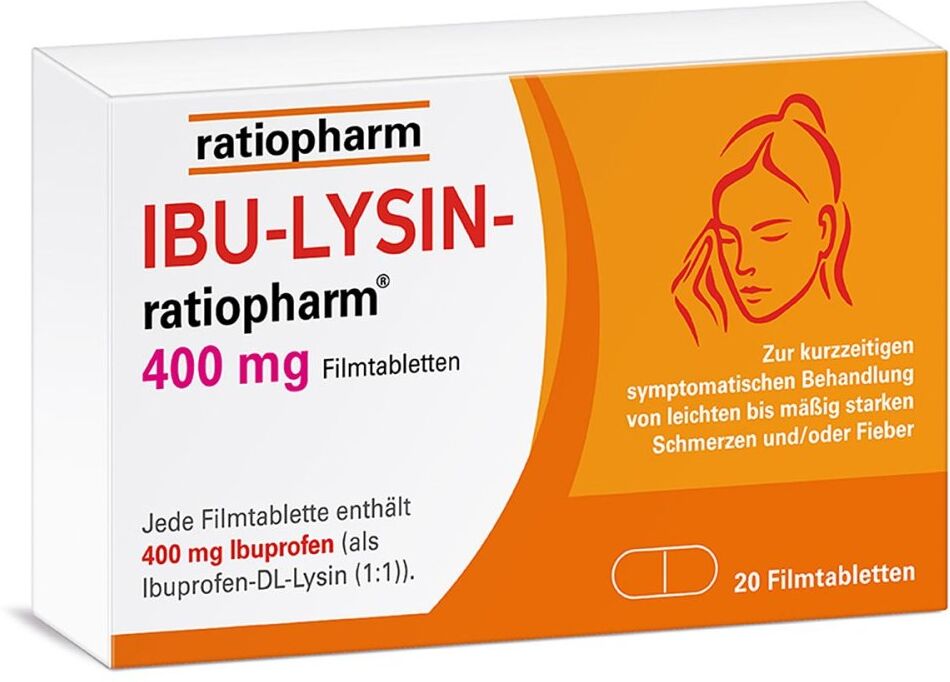 IBU-LYSIN-ratiopharm IBU LYSIN ratiopharm 400 mg Filmtabletten 20stk