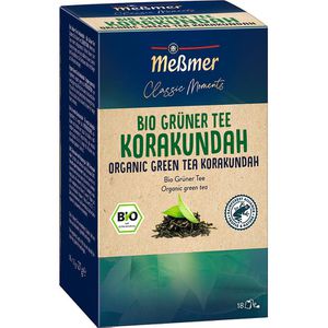 Meßmer Tee Classic Moments Grüner Tee Korakundah, Bio, Grüner Tee aus den Nilgiri-Bergen in Indien, 27 g, 18 Beutel