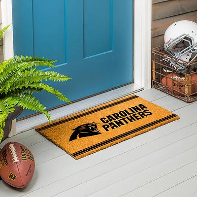 Evergreen Carolina Panthers Monochrome Indoor/Outdoor Coir Door Mat
