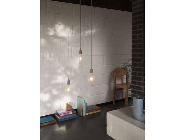E27 Pendelleuhchte Dusty Lilac - Muuto - Schlafzimmer - Kunststoff