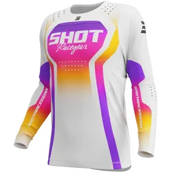 Shot racegear, Unisex, Velotrikot, SHOT CONTACT STREAM Jersey (XL), Weiss, Rosa