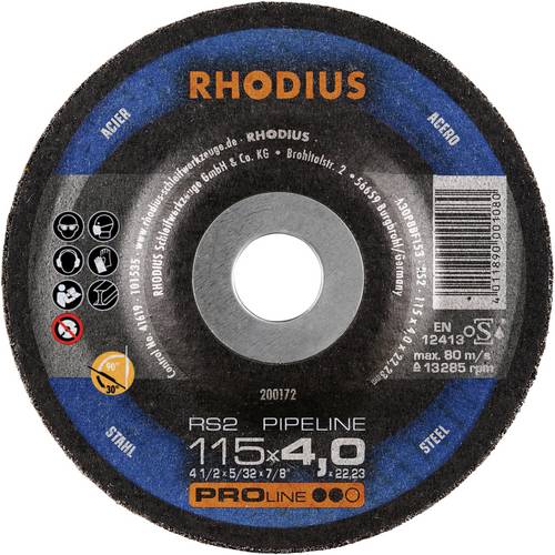 Rhodius 200172 RS2 PIPELINE Schruppscheibe Stahl 25St.