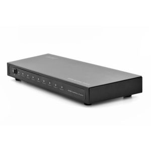 Digitus HDMI-Splitter DS-43302, 1 In 8 Out, HDMI 1.2, HDCP 1.2, HDR, aus Metall, 60 Hz, Full-HD