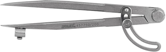 HOLEX Compas à pointes avec guide ou ″arc de réglage″ 1/4 de cercle et porte-crayon 300 mm (457750 300)