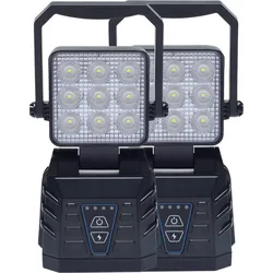 Berger & Schröter Berger & Schröter | 2er Set Mobiler LED Arbeitsscheinwerfer, 15 W Arbeitslicht