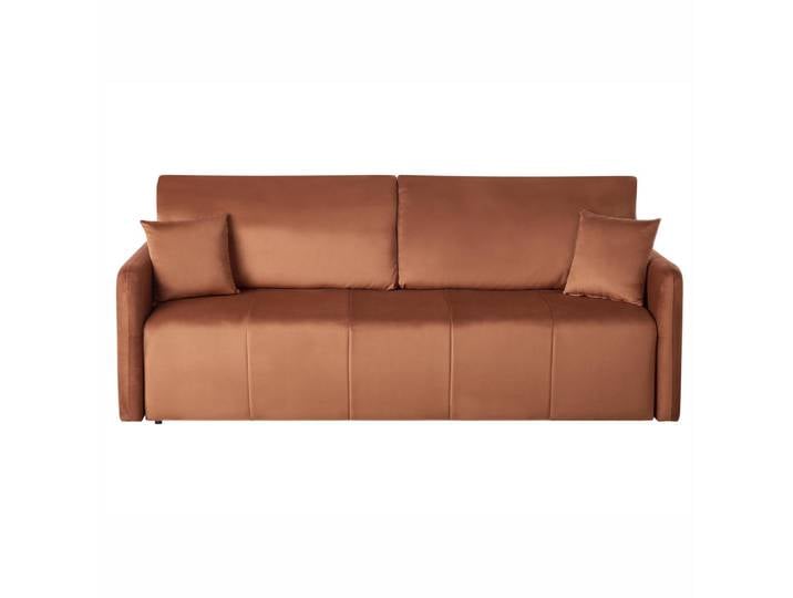 Beliani Schlafsofa 3-Sitzer Samtstoff Goldbraun Egge, Goldfarben, 220x88x93 cm, Babymöbel & Kindermöbel, Kinderzimmer & Jugendzimmer, Schlafsofas