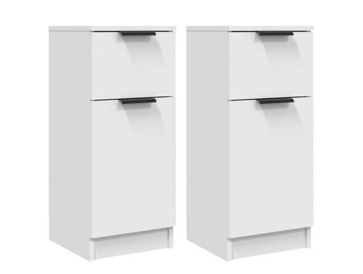 “SALE 2025”Commode Lot de 2 Buffets bas salon - Classique - blanc 30x30x70 cm - Bois d'ingénierie chill609319