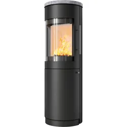 Kaminofen HARK 116 FlameKat 6 kW - Naturstein - Korpus: graphit
