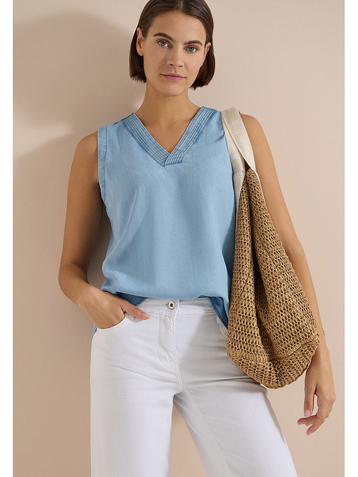 Cecil Bluse in Hellblau - L