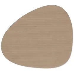 LINDDNA Tischset Curduroy L Curve Leder Clay Brown